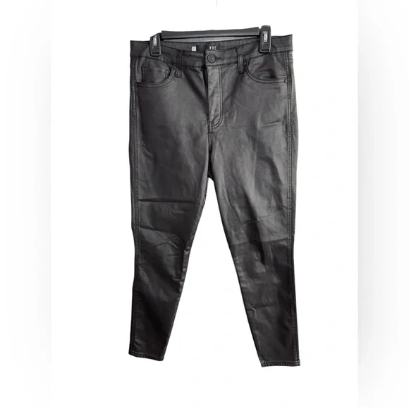 Kut from the Kloth Donna Coated High Waist Ankle Skinny Jeans Size 12 - Picture 3 of 9
